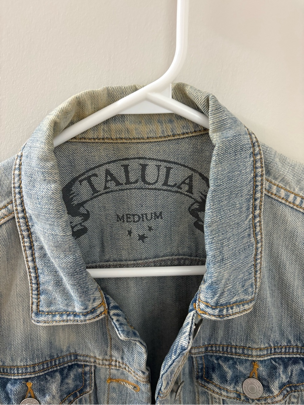 Vintage Aritzia Light Wash Denim Vest - Picture 3 of 4